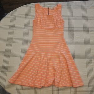 Altar'd State Neon Pink Striped Mini Dress